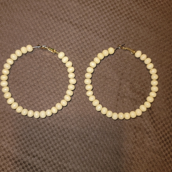 Bead Hoop Earrings - Picture 3 of 3
